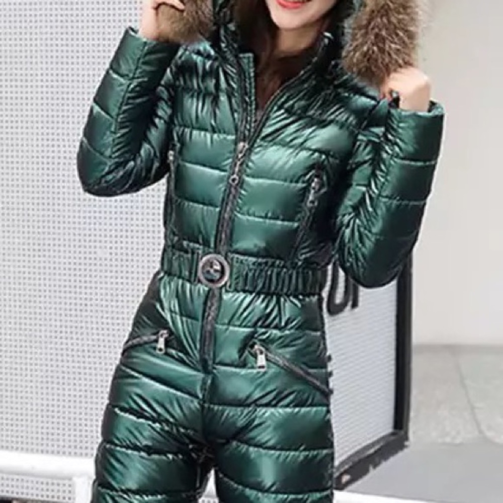 nwt Emerald Nightingale snowsuit ski green one-piece jumpsuit winter snowsuit